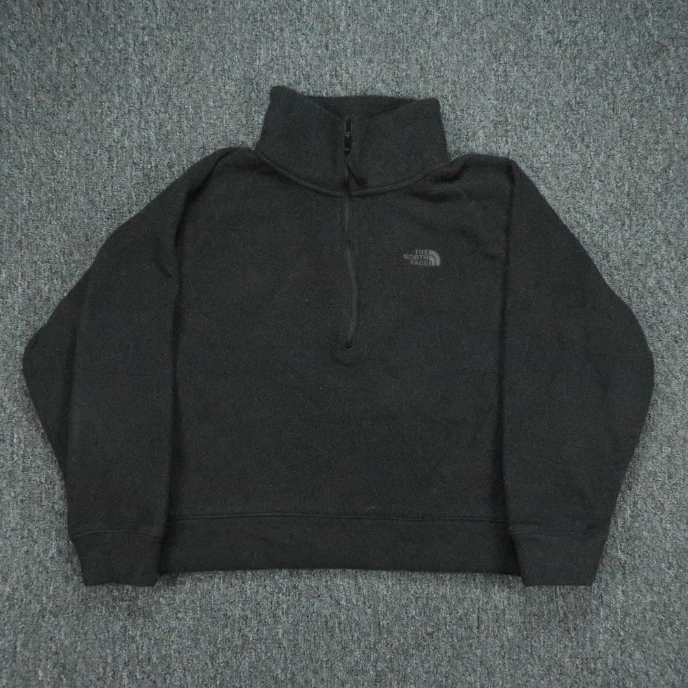 The North Face Sweater Womens XL Black City Standard Micro Fleece Zip